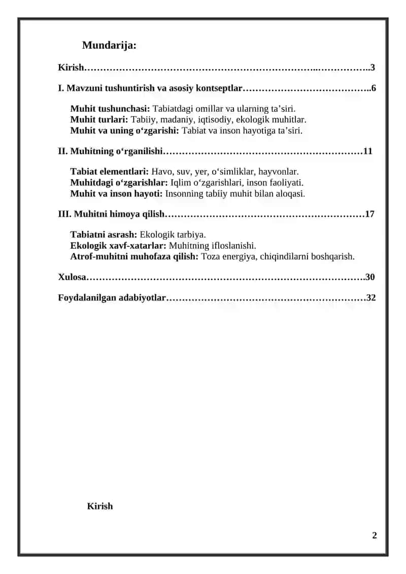 Muhit Kurs Ishi 2
