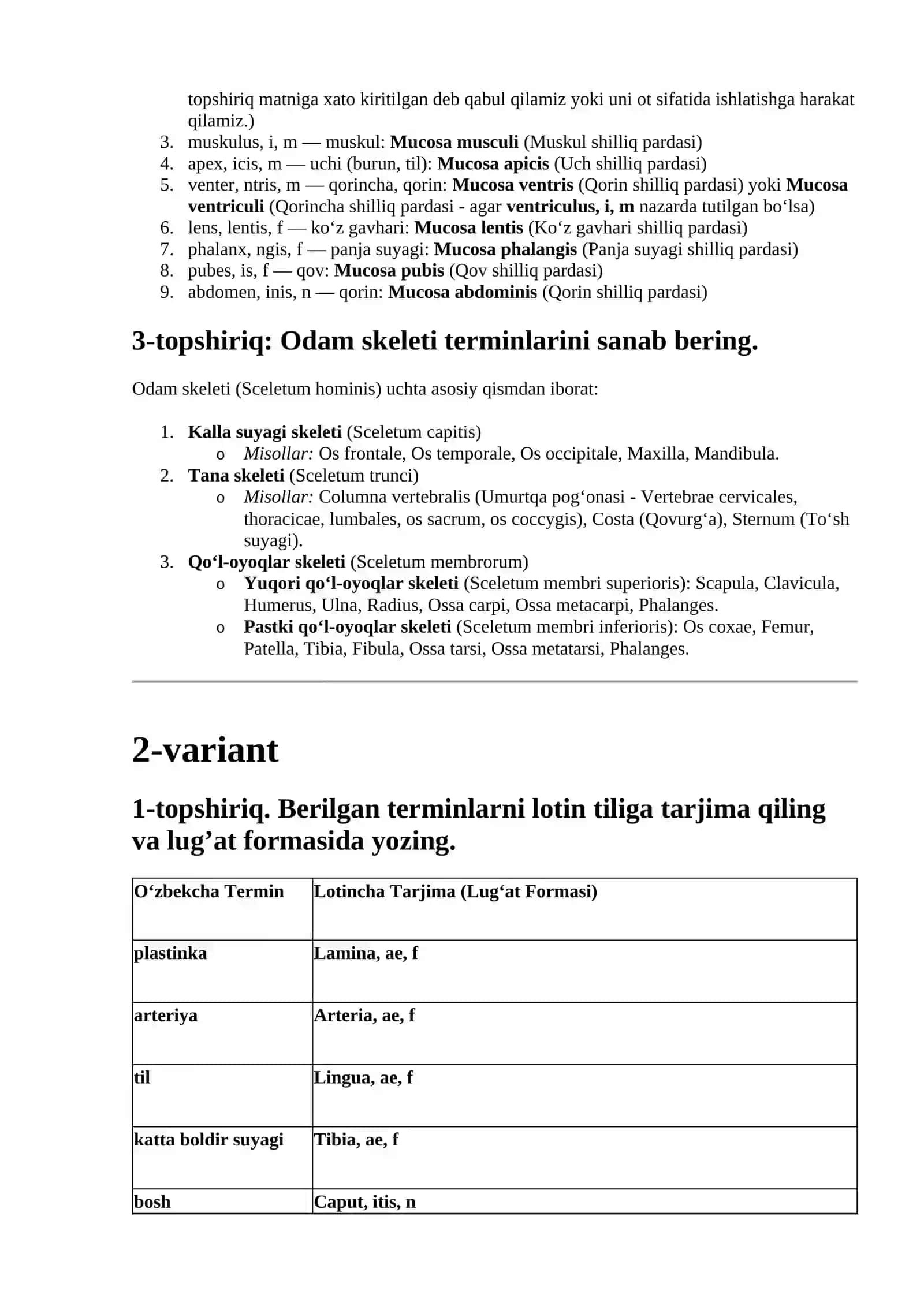 O‘zb Terminlar Tarjimasi 2