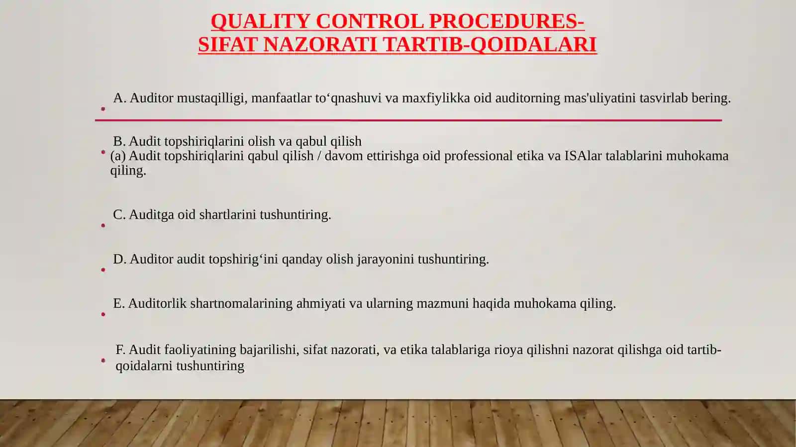 Sifatnazorati tartib qoidalari 2
