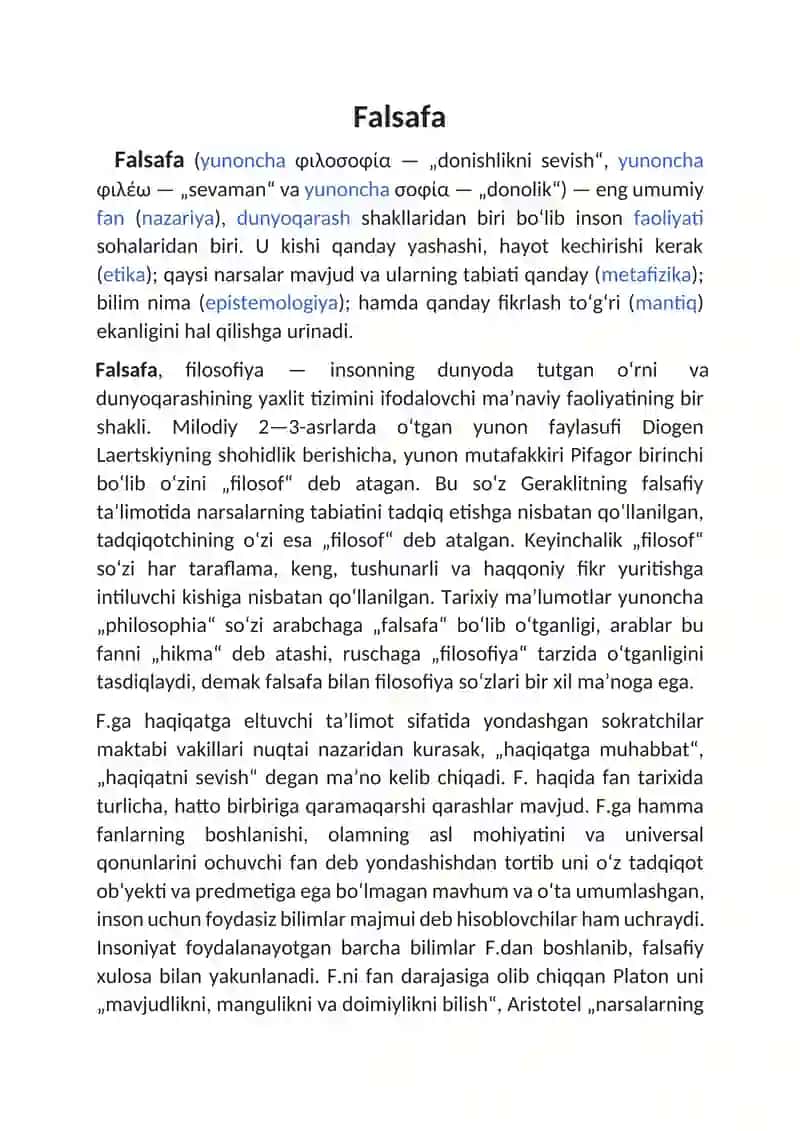 Falsafa va tabiy ilmiy fanlarda borliqning mohiyatiga oid konsepsiyalar 2