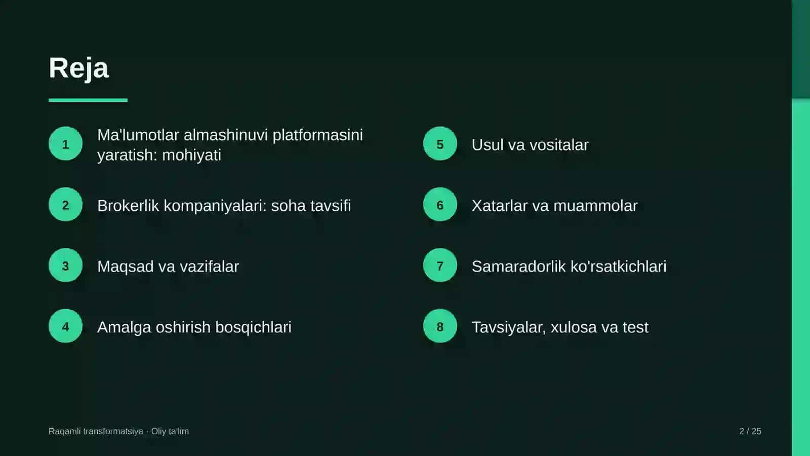 Ma'lumotlar almashinuvi platformasini yaratish: mohiyati 2