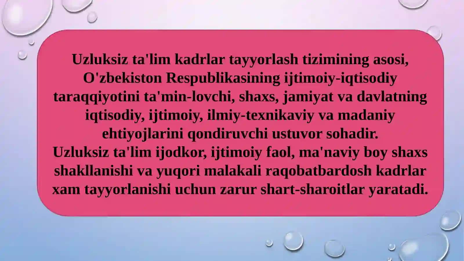 Uzluksiz ta’limda pedagogik nazoratni tashkil etishning ilmiy asoslari 2