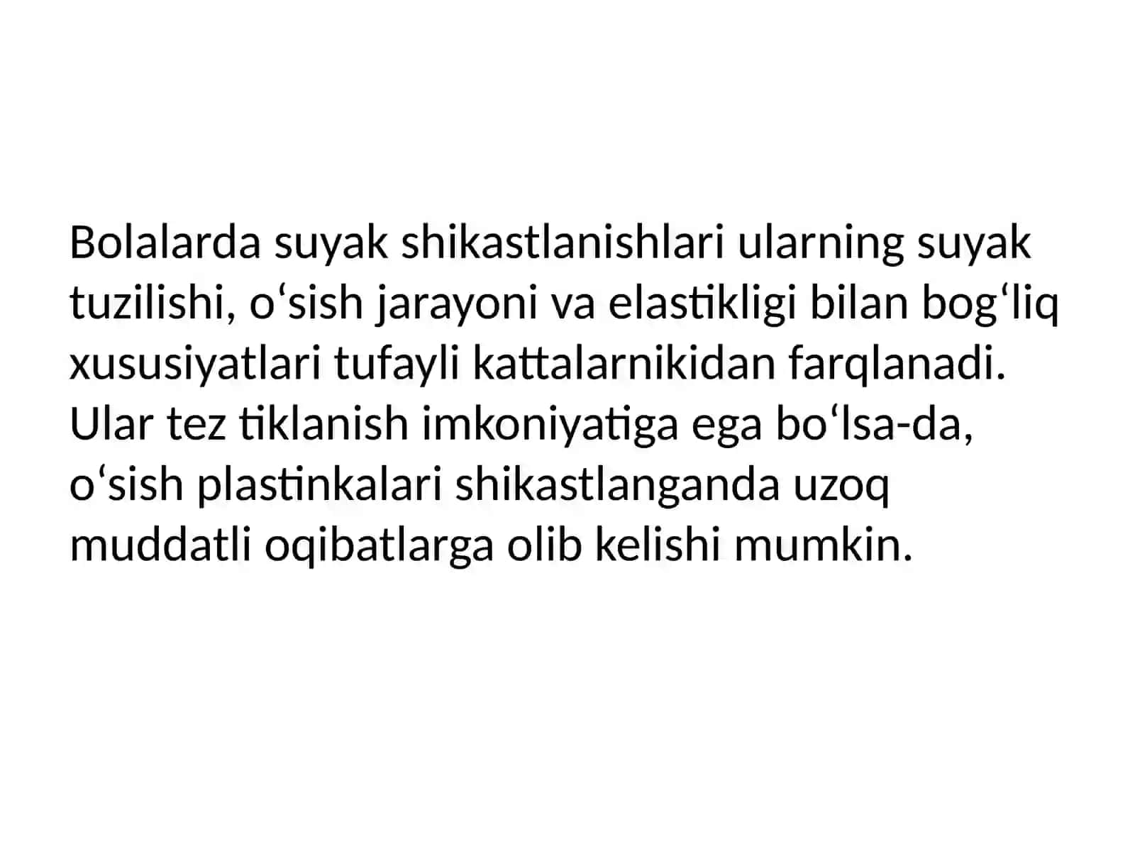Bolalarda suyak shikastlanishlarining o‘ziga xosligi 2