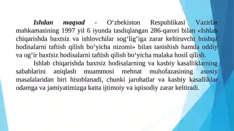 Baxtsiz hodisa va dalolatnoma tuzish 2