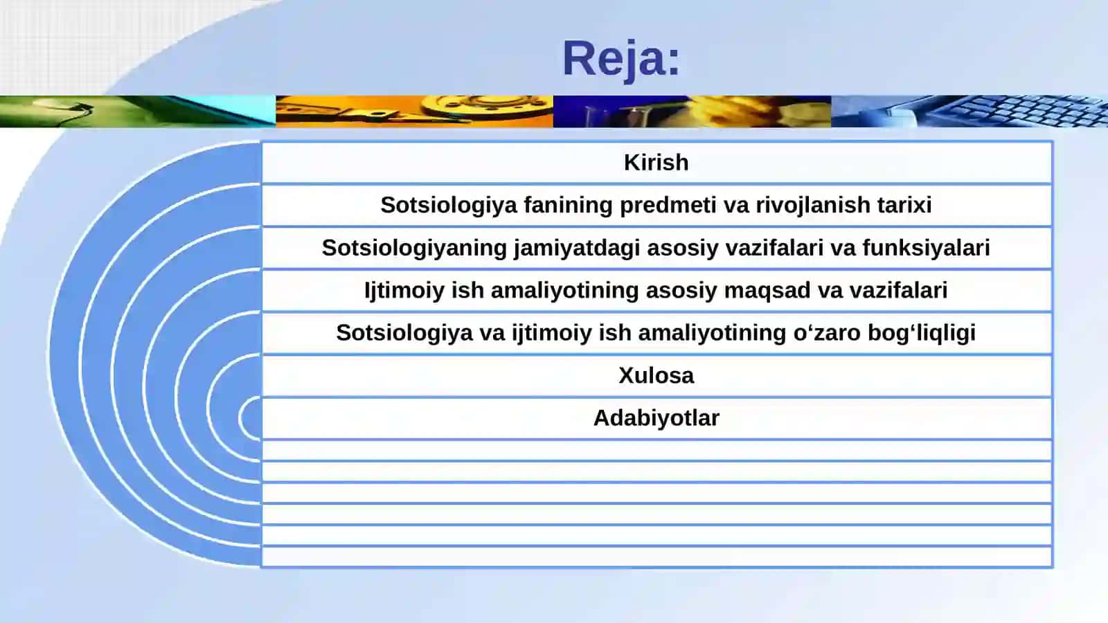 Sotsiologiyaga kirish Fanning vazifalari va uning ijtimoiy ish amaliyoti bilan bog'liqligi 2