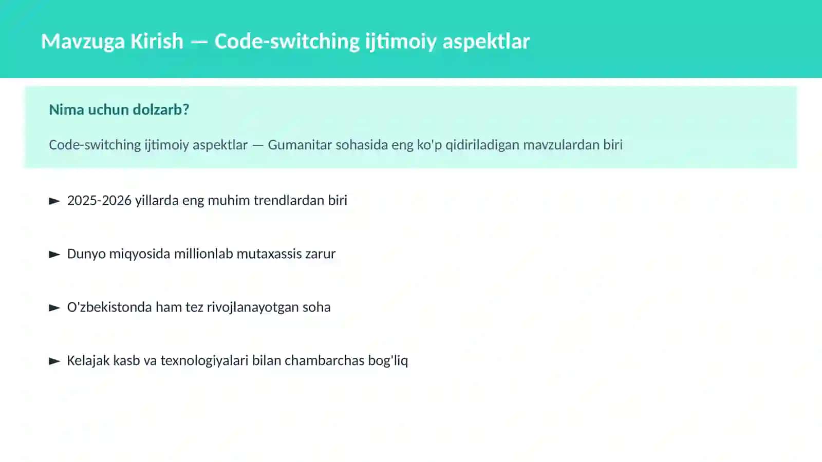 Code-switching ijtimoiy aspektlar 2