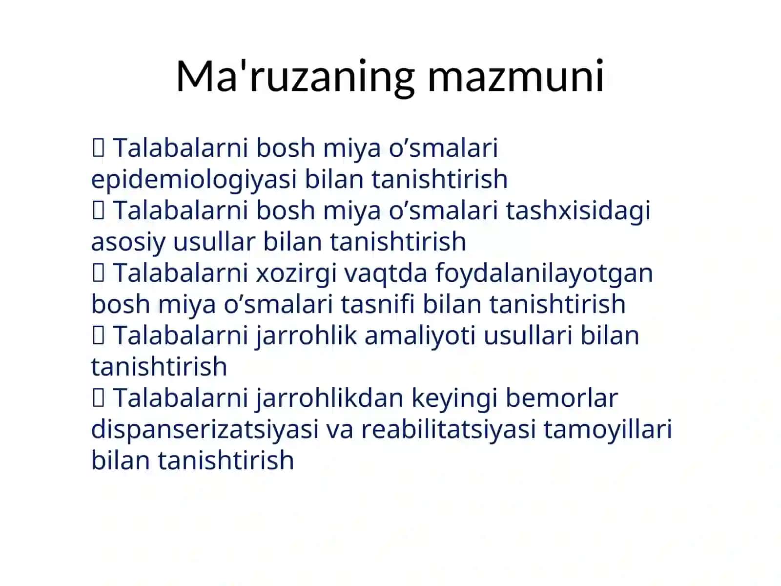BOSH MIYA O’SMALARI 2