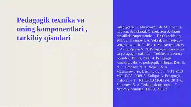 Pedagogik mahorat va kompetensiya seminar mashg‘uloti 2