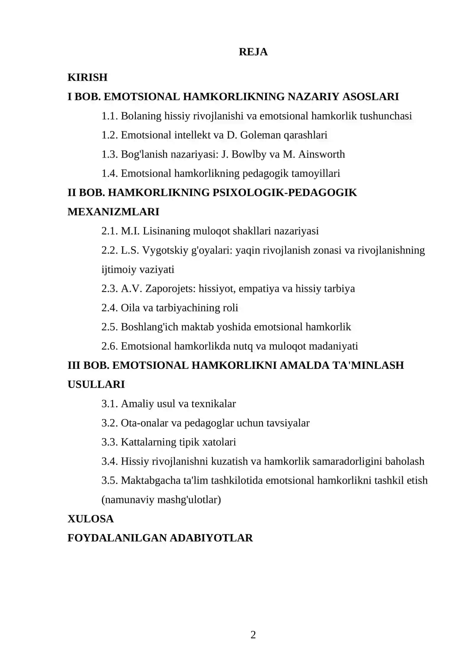 Bola va kattalar yuqori emotsional hamkor sifatida 2