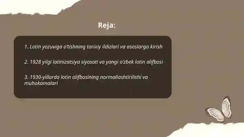 Lotin yozuviga asoslangan o'zbek alifbosi tarixi 2