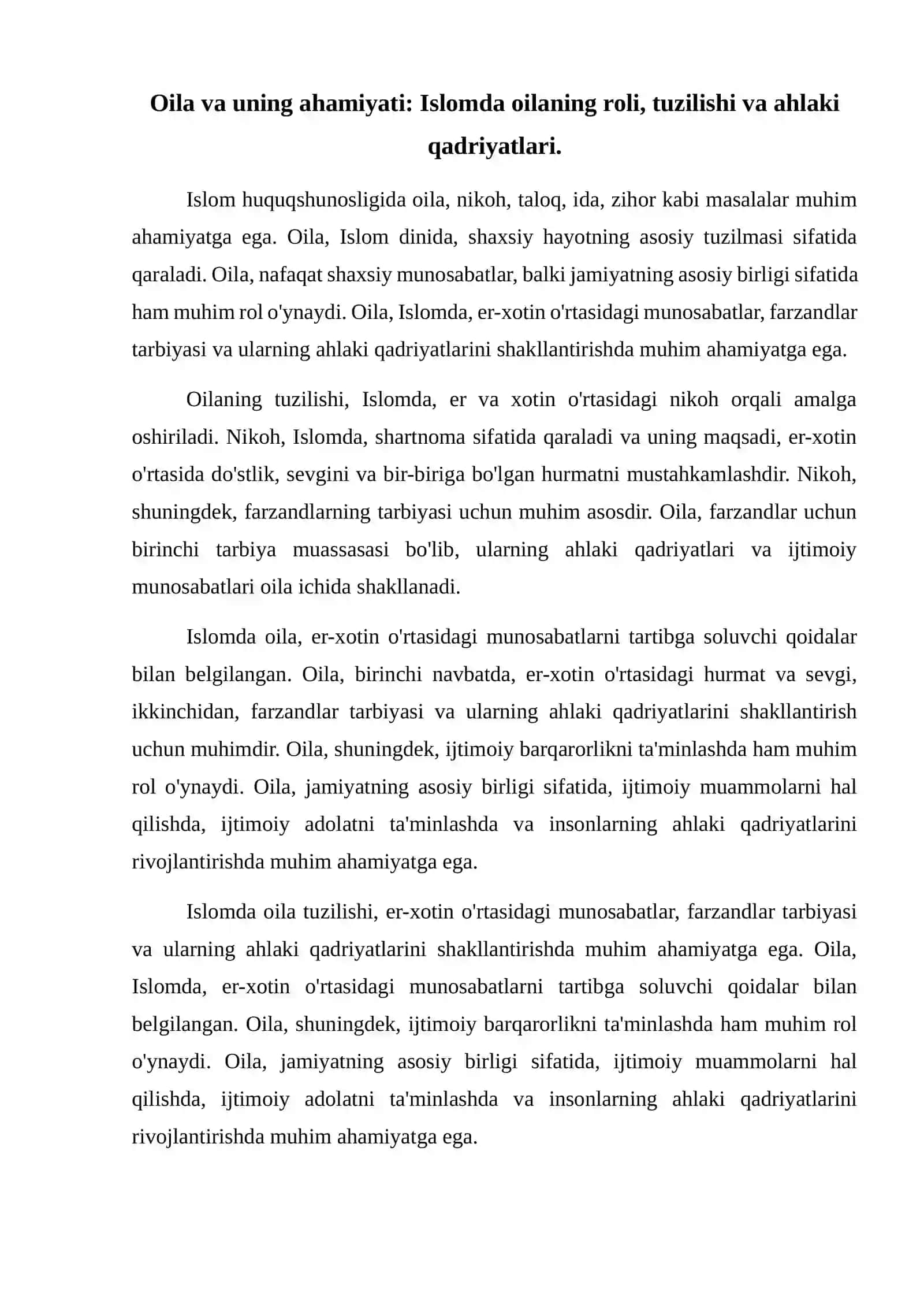 Islom huquqshunoslikda oila,nikoh,taloh,ida,zihor, shunchalaarin ta’riflash 2