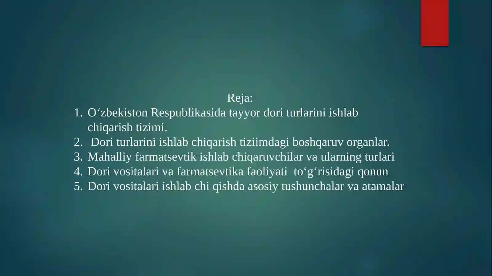 Dori vositalar Tibbiy Buyumlar va Farmasevtik Tovarlar 2