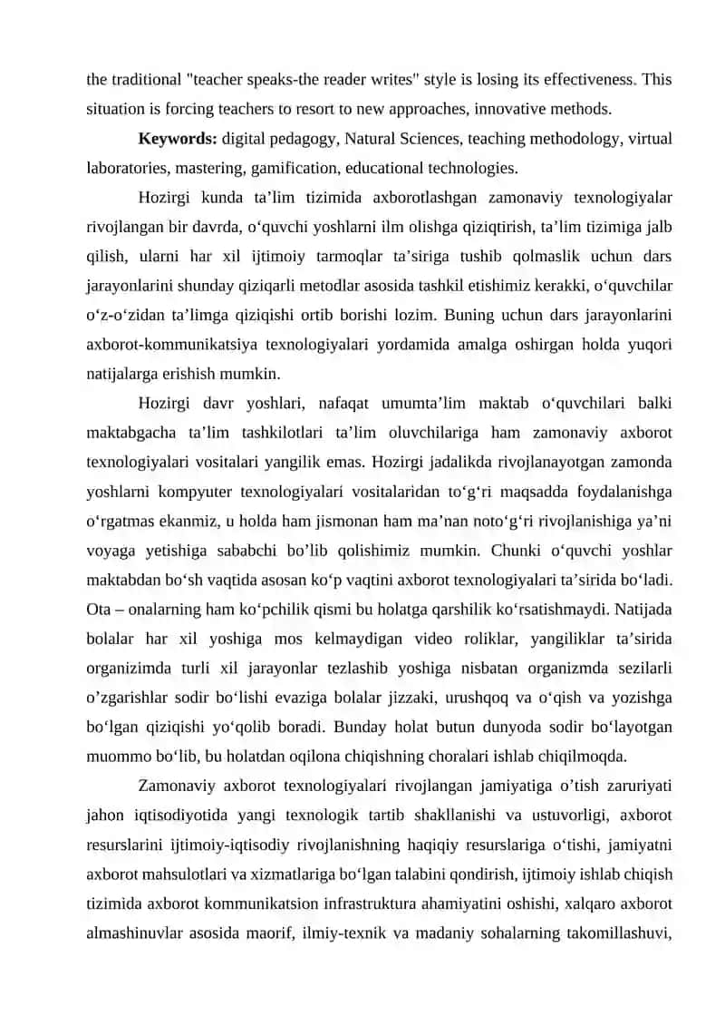 Raqamli pedagogika: Z-avlod uchun samarali oʼqitish metodikalari 2