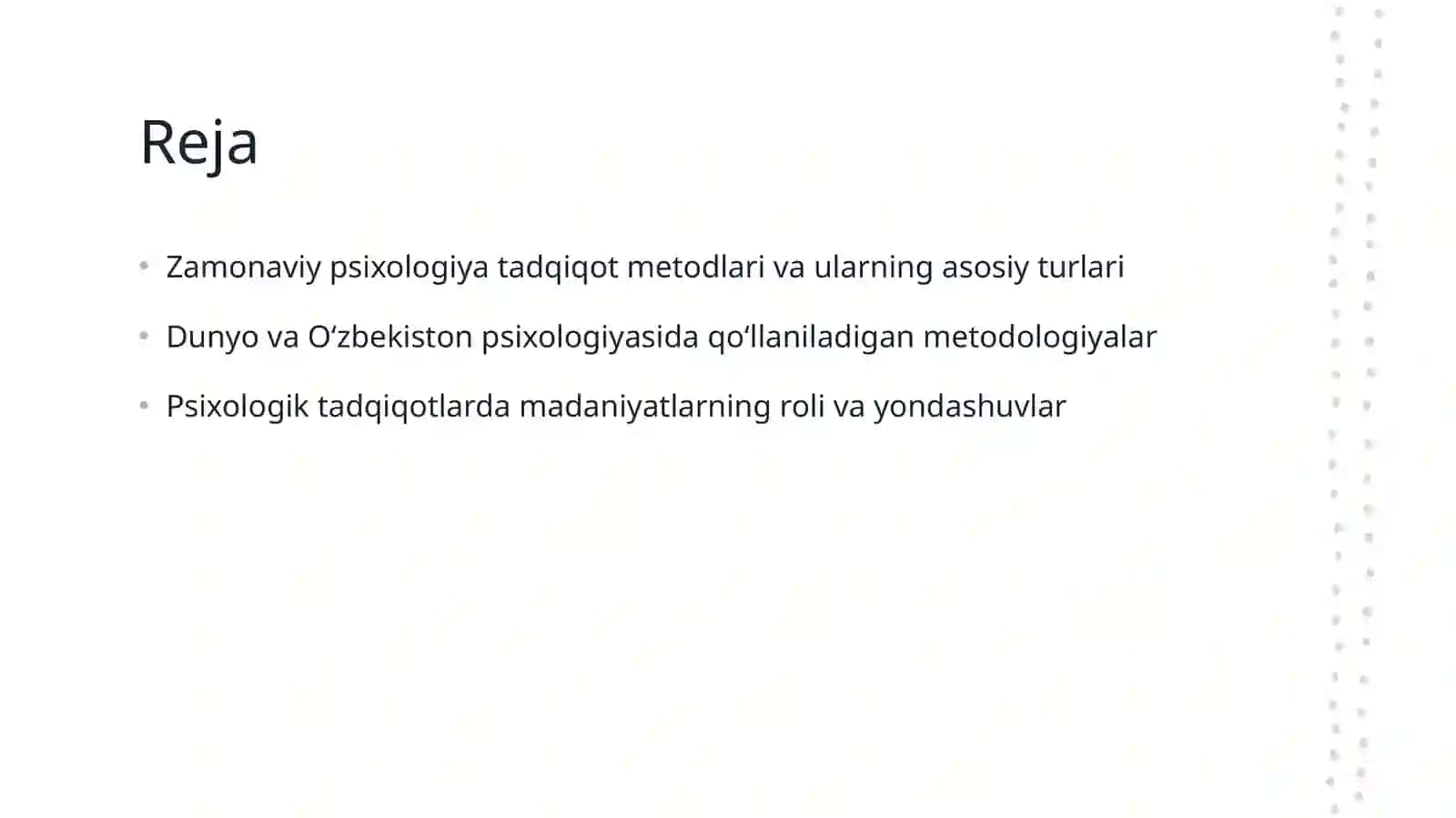 Zamonaviy psixologiya tadqiqot metodlari 2