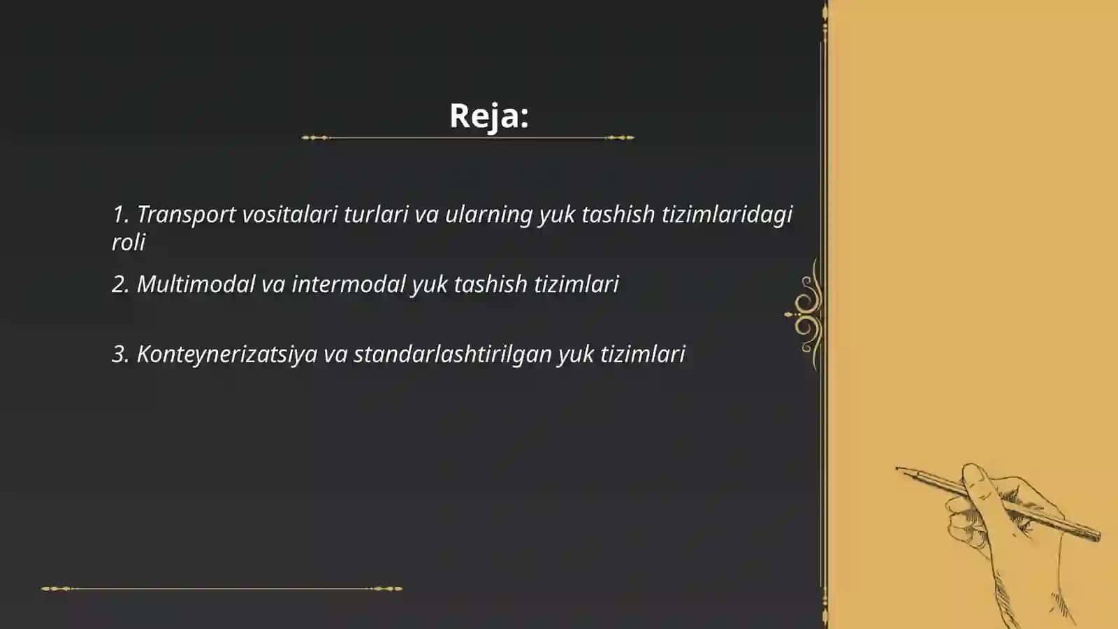 Transport logistikasida yuk tashish tizimlari 2