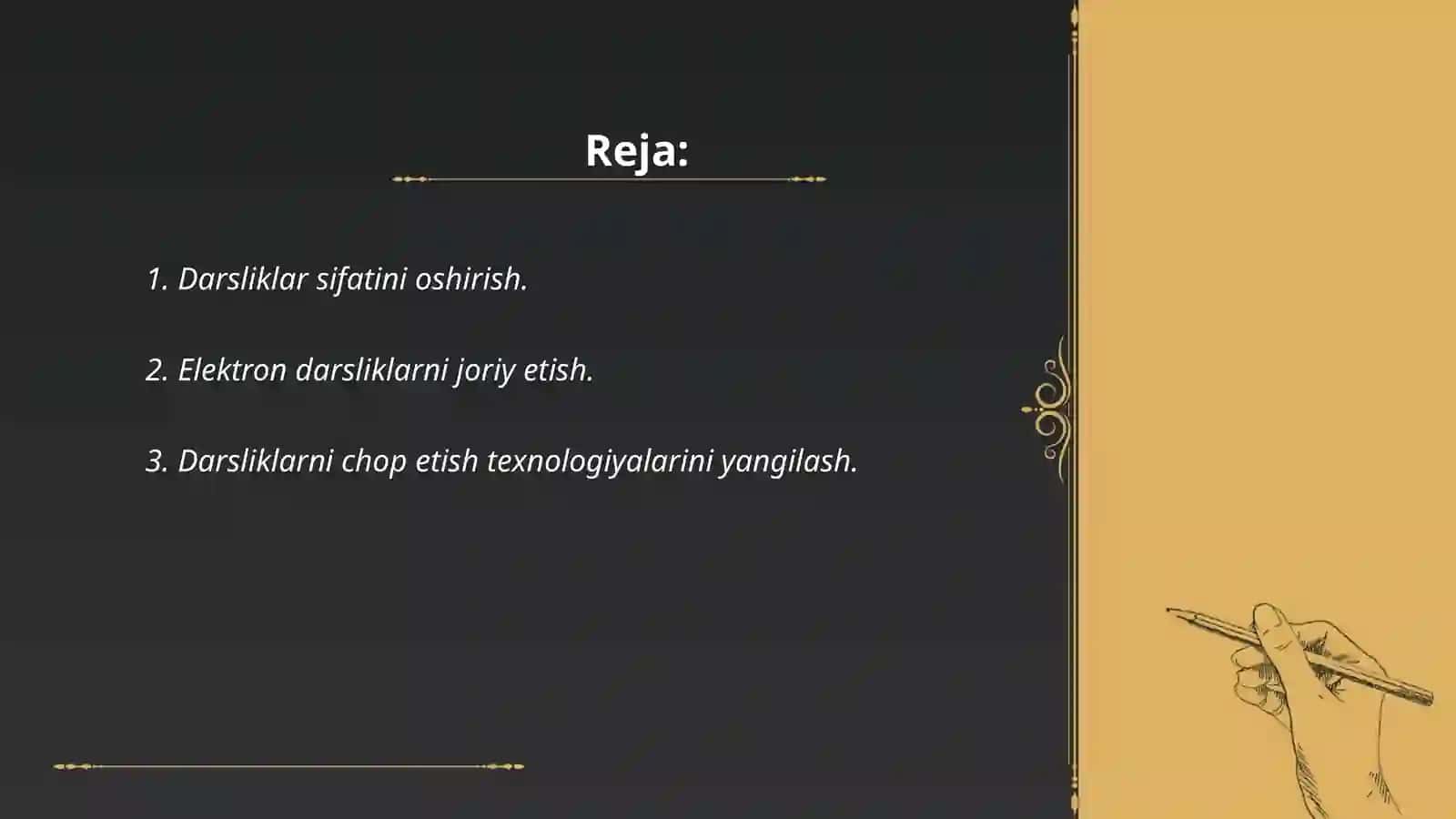 Darsliklar sifatini oshirish 2