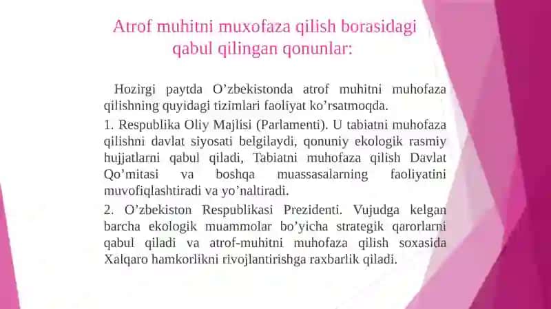 Chiqindilar to'g'risidagi O'zbekiston Respublikasi Qonuni 2