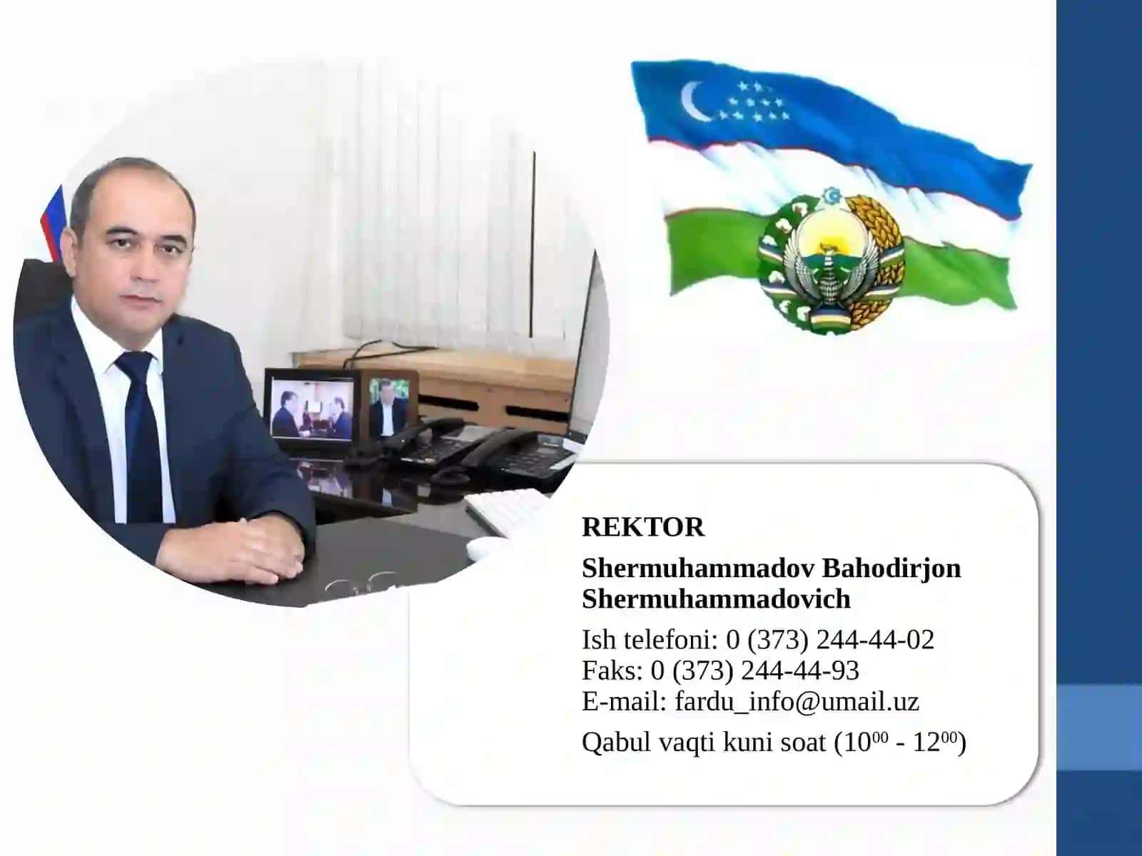 Farg‘ona davlat universitetining rahbariyati 2