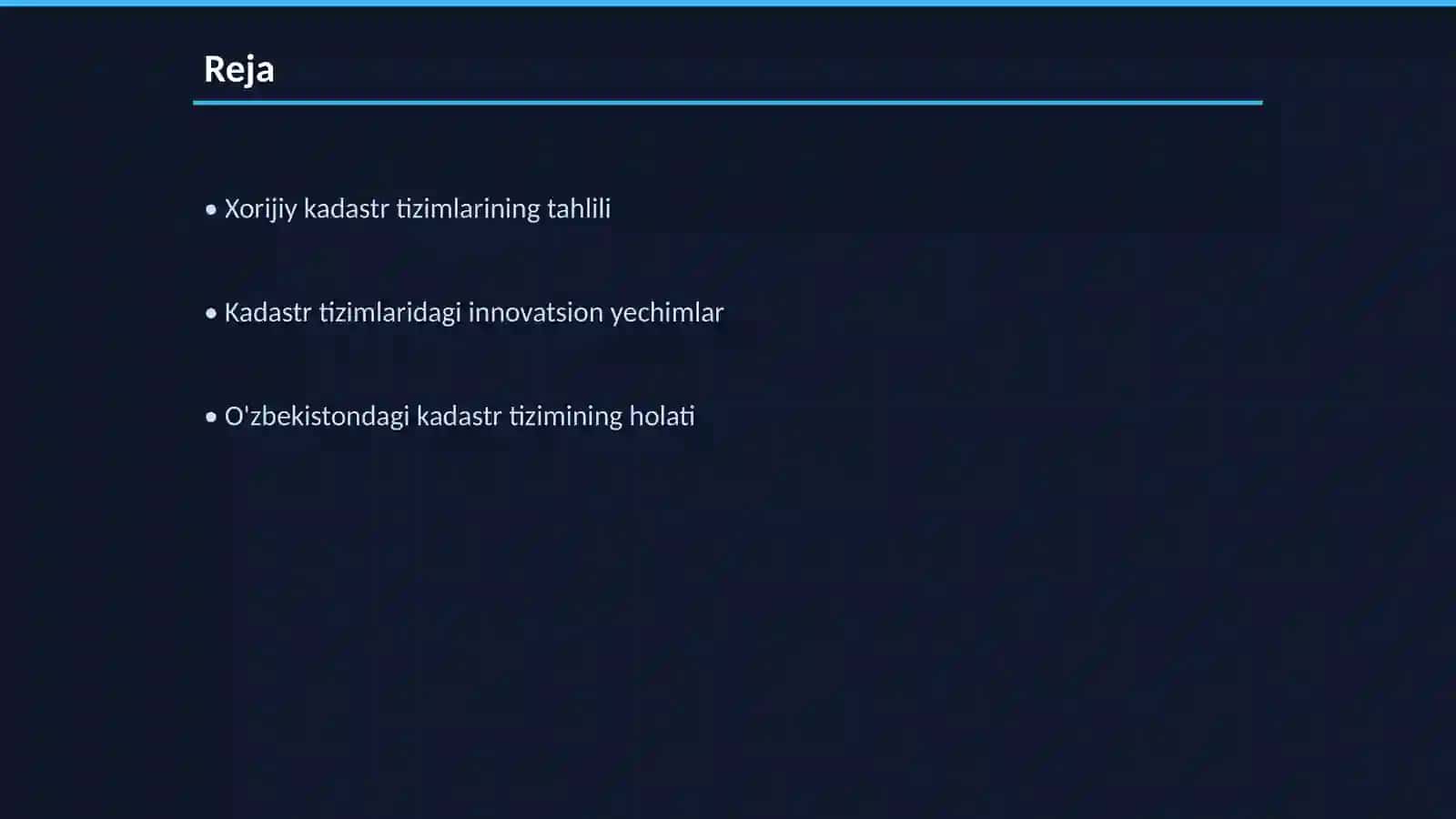 Xorijiy kadastr tizimni takomilashtirish boʻycha tahlil 2