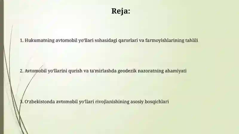 O'zbekistonda avtomobil yo'llarining rivojlanishi 2