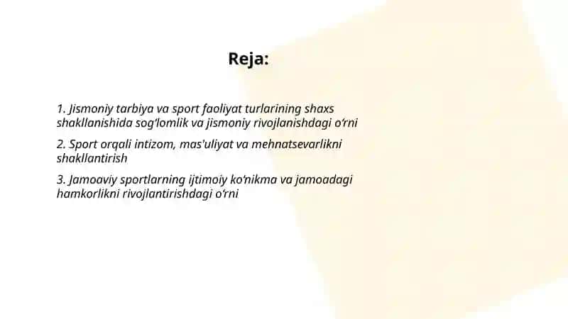Shaxs shakllanishida jismoniy tarbiya va sport faoliyat turlarining tutgan o‘rni 2