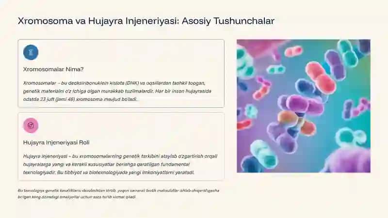 Xromosoma va Hujayra Injeneriyasi: Genom Dunyosidagi Inqilob 2