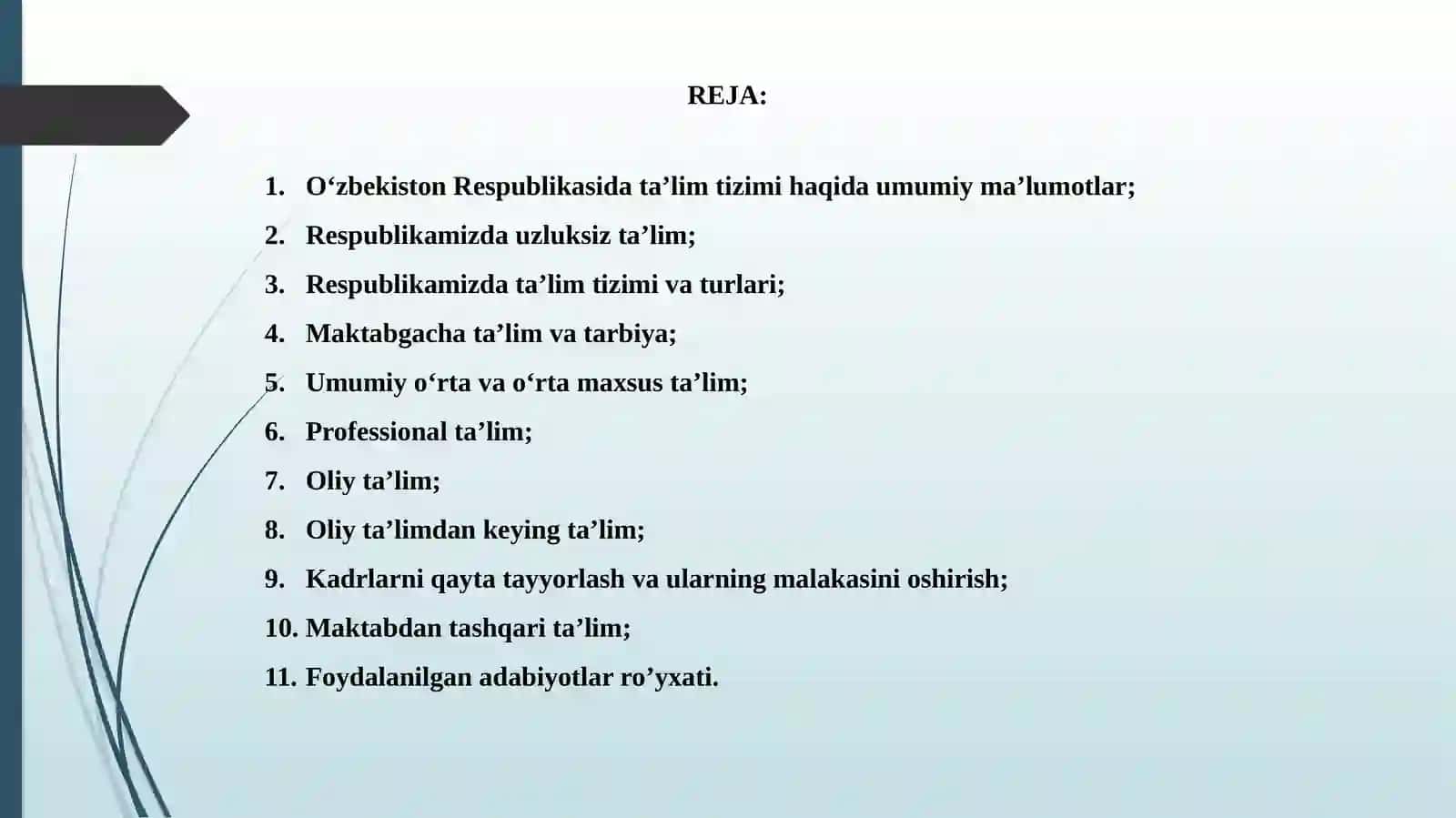 Respublikamizda ta'lim tizimining huquqiy asoslari 2