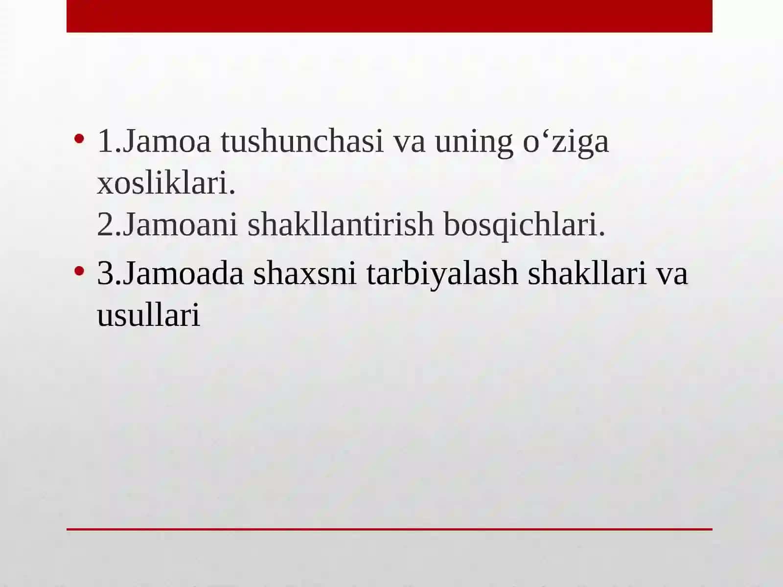 Jamoani shakllantirish metodikasi. Jamoada shaxsni tarbiyalash  shakllari va  usullari 2
