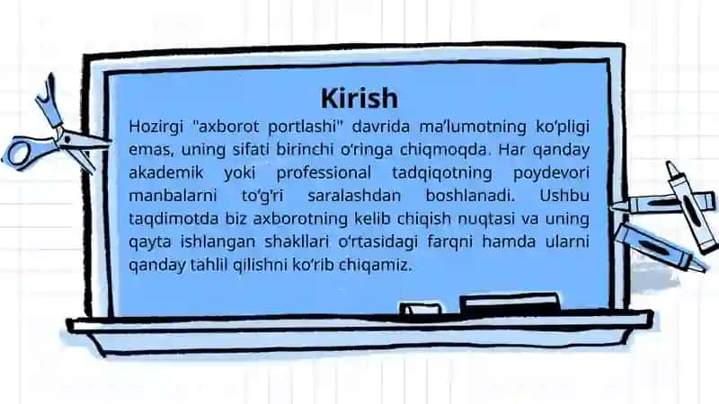 Birlamchi va ikkilamchi axborot manbalarini tanqidiy tahlil qilish 2