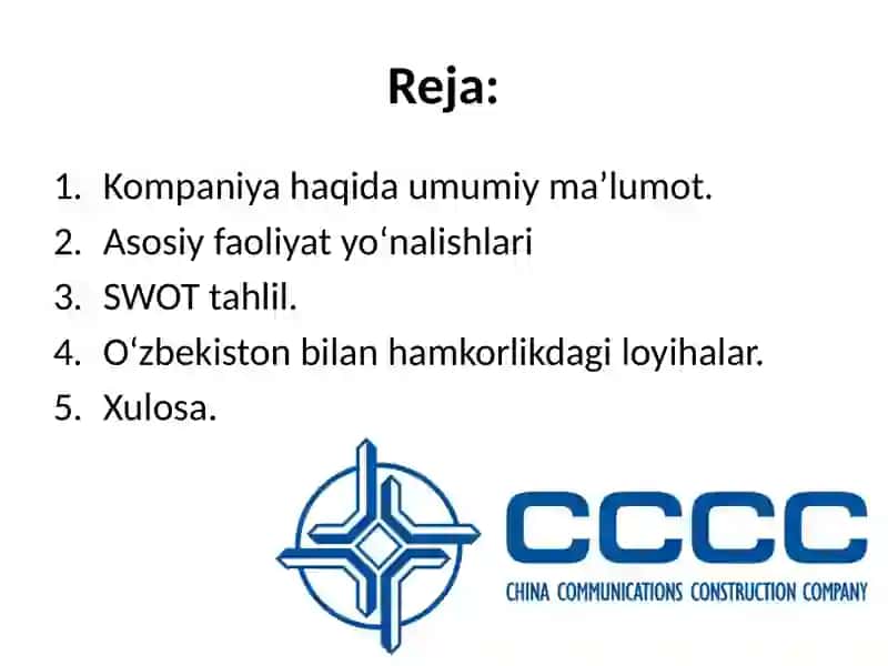 China Communications Construction Company (CCCC) 2