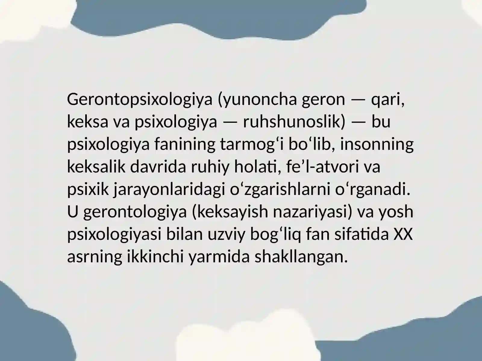 GERONTOPSIXOLOGIYA 2
