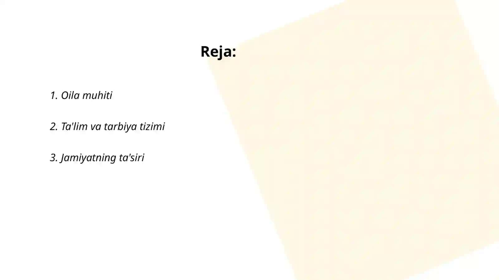 Shaxs shakllanishiga ta'sir etuvchi omillar 2