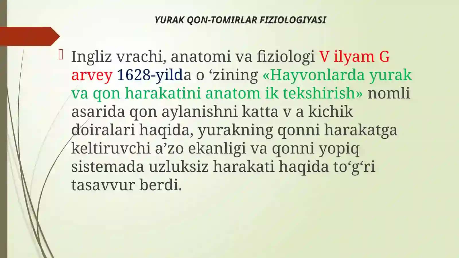 Yurak gemodinamik vazifasi. Yurak mushaklarining o‘tkazuvchanligi 2