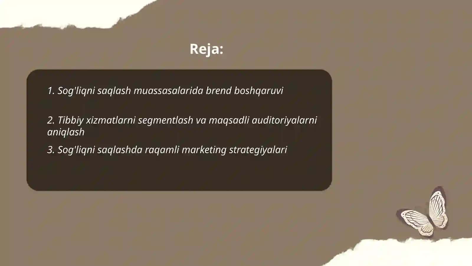 Sog'liqni saqlash tizimida marketing 2