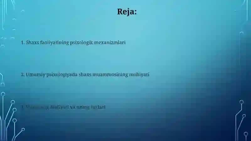 Umumiy psixologiyada shaxs va uning faolligi masalasi 2
