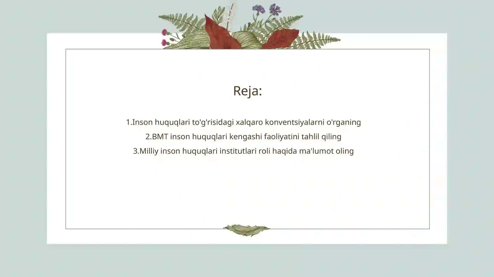 Xalqaro Inson Huquqlari Konventsiyalari 2