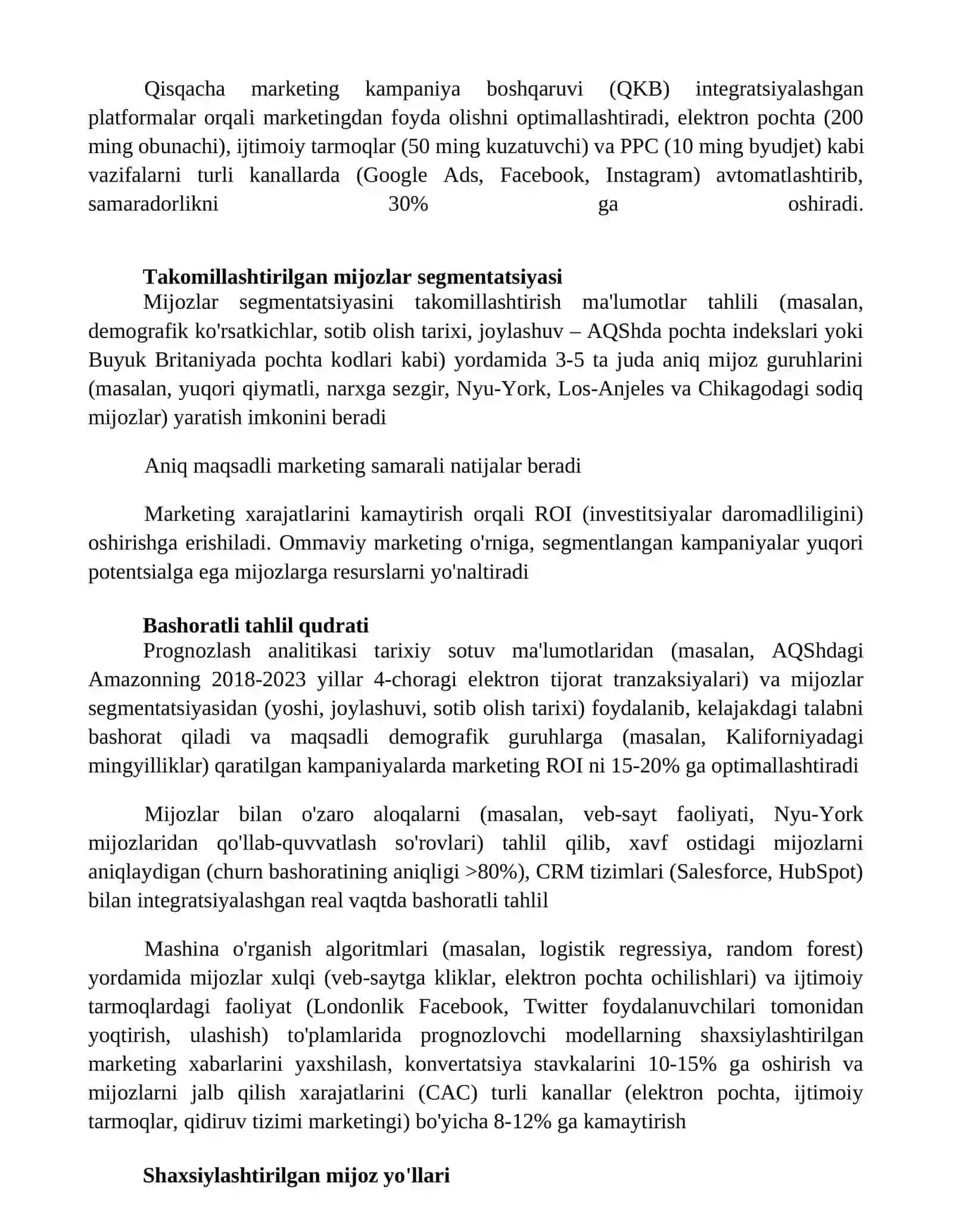 Samarali marketing ma'lumotlarga asoslangan qarorlarga bog'liq 2