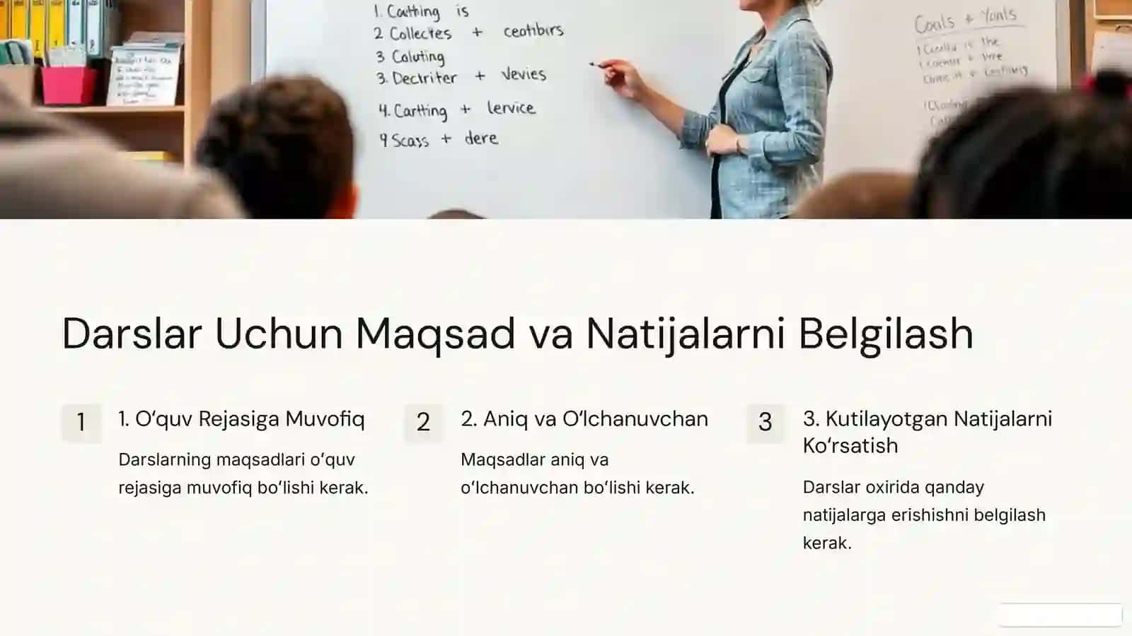 Boshlangʻich Sinf Darslariga Qoʻyiladigan Talablar 2