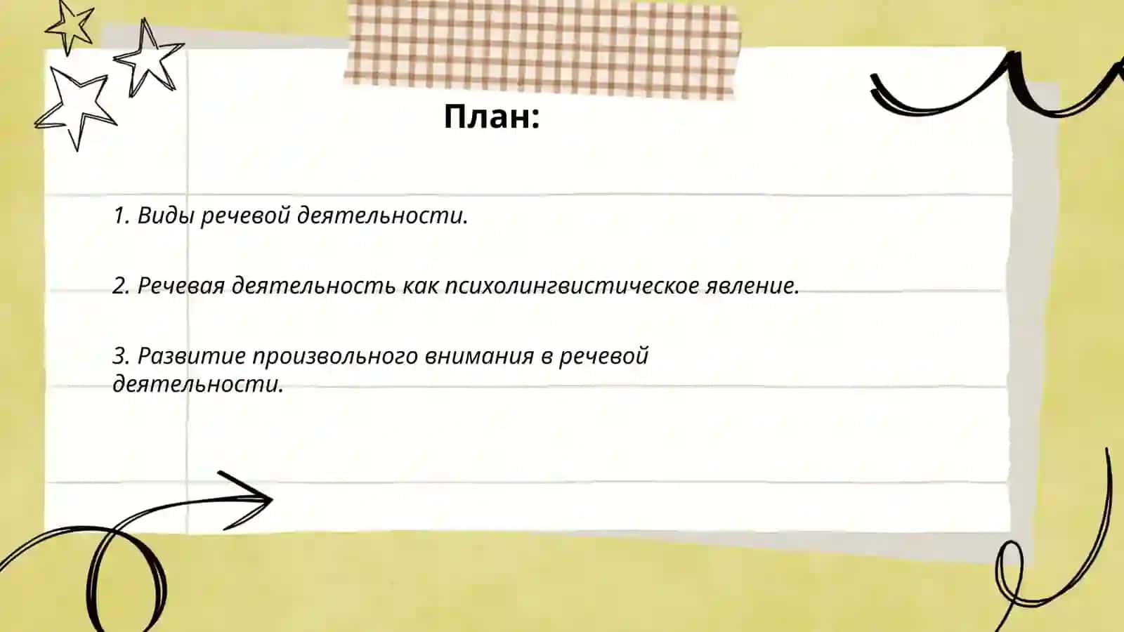 Речевая деятельность и развитие произвольного поведения 2