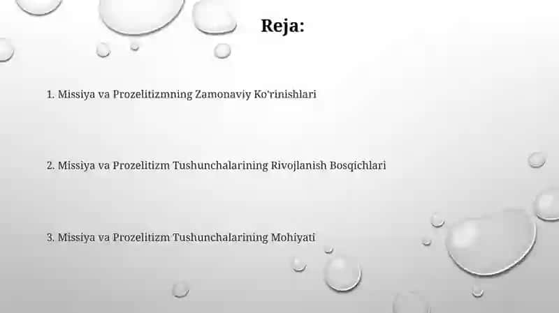 Missiya va Prozelitizm 2
