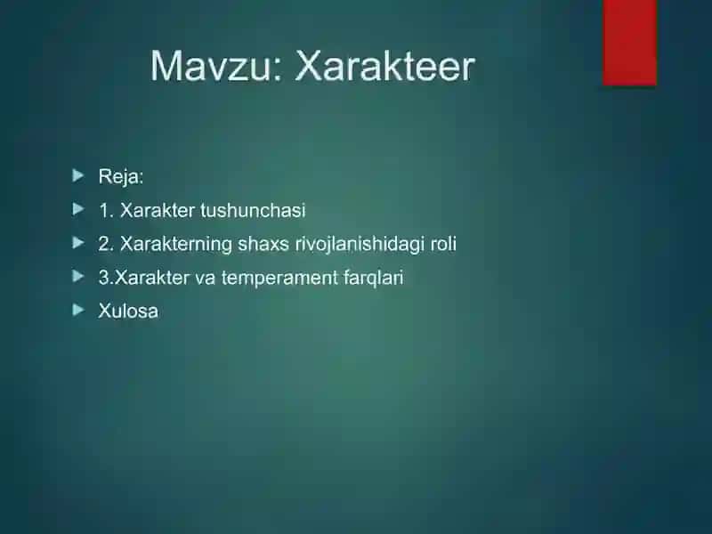 Xarakteer 2