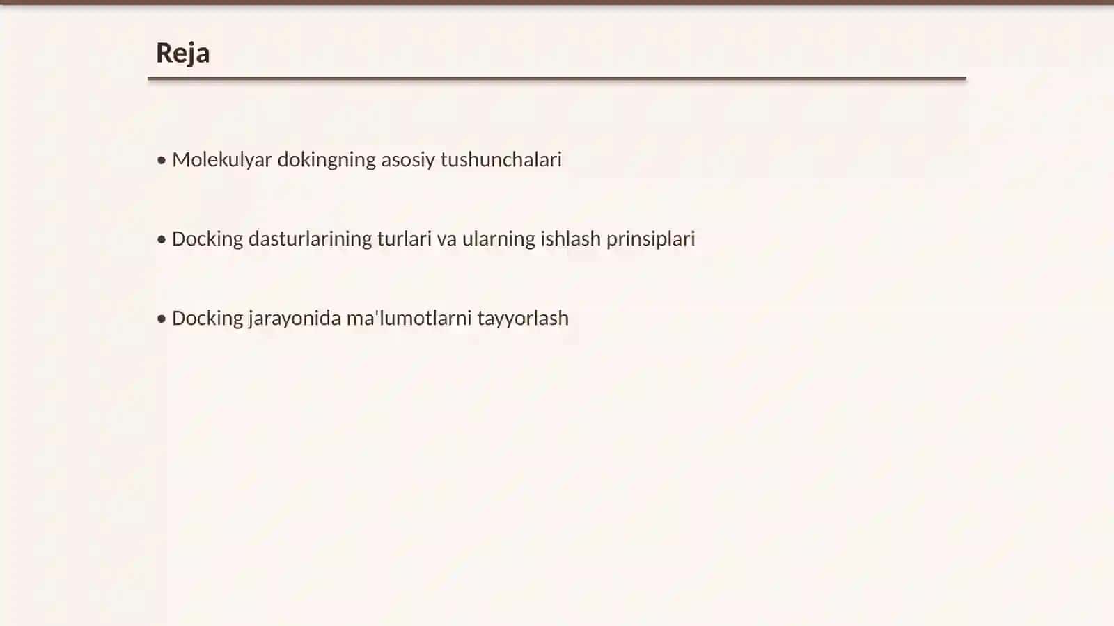 Docking dasturlari yordamida birikmalarni Molekulyar doking qilish 2