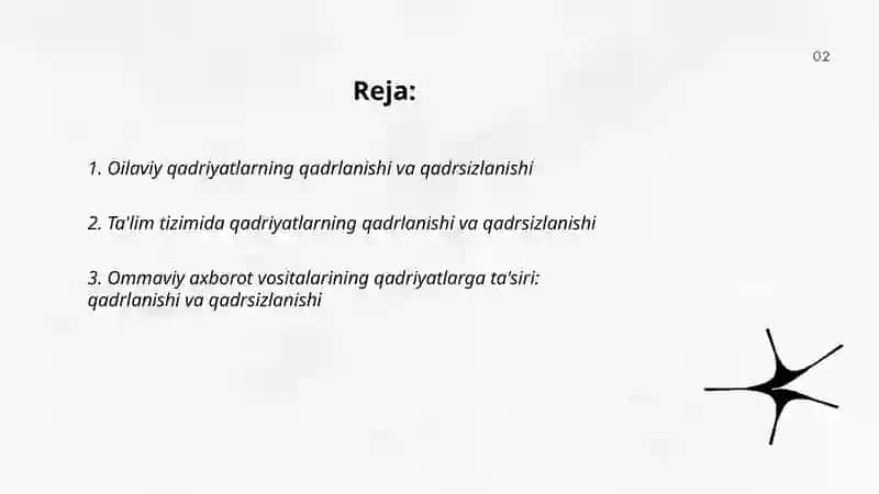 Qadriyatlarni qadrlanishi va qadrsizlanishi 2