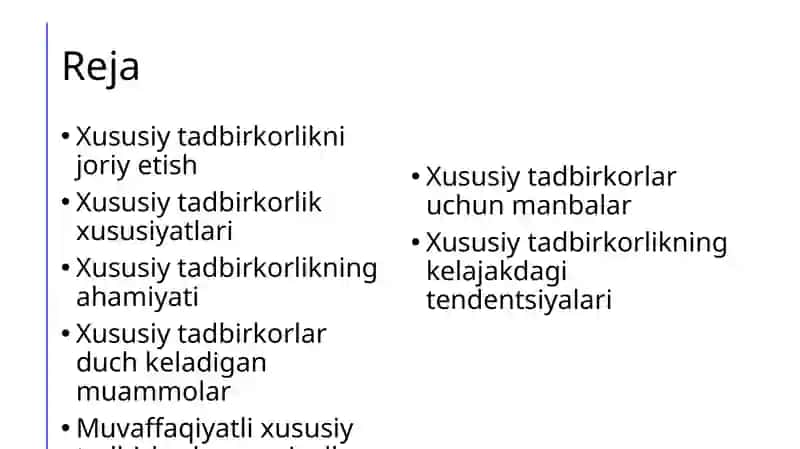 Xususiy tadbirkorlik 2