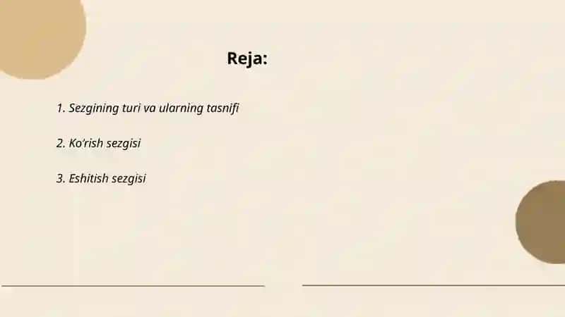 Sezgi turlari va uning xususiyatlari 2