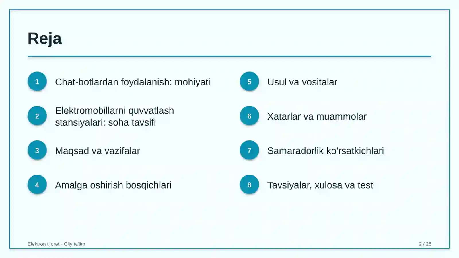 Elektromobillarni quvvatlash stansiyalarida chat-botlardan foydalanish 2