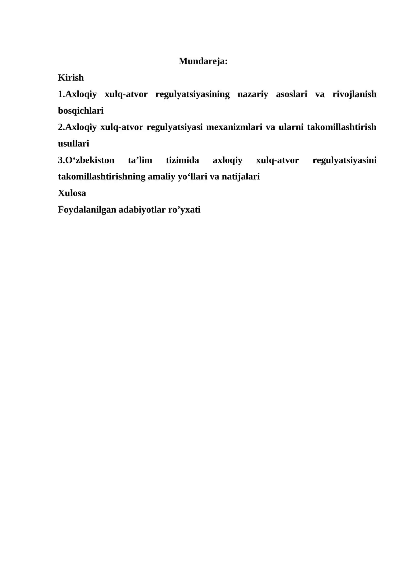 Axloqiy xulq-atvor regulyatsiyasining takomillashuvi 2