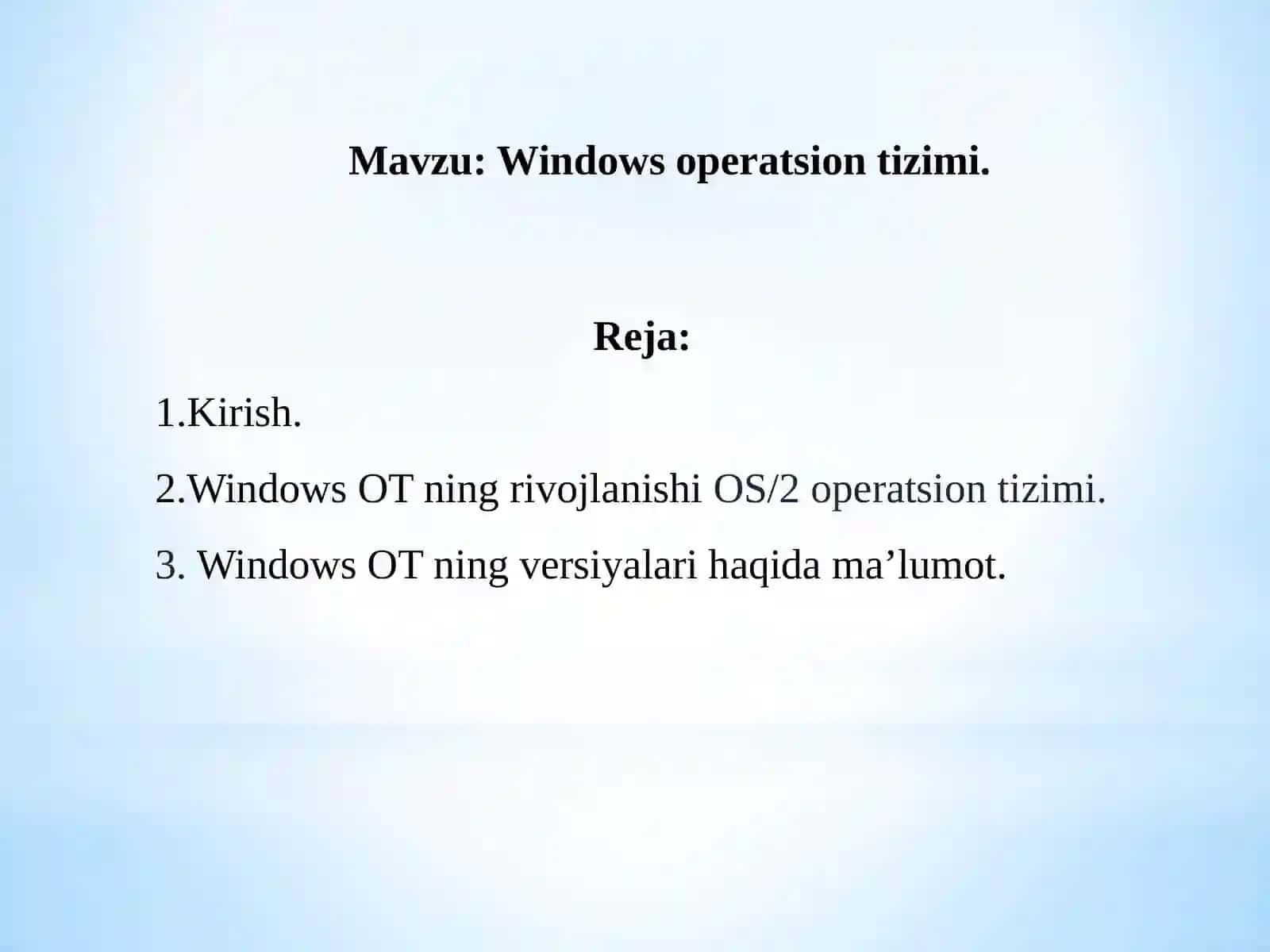 Windowsoperatsiontizimi 2