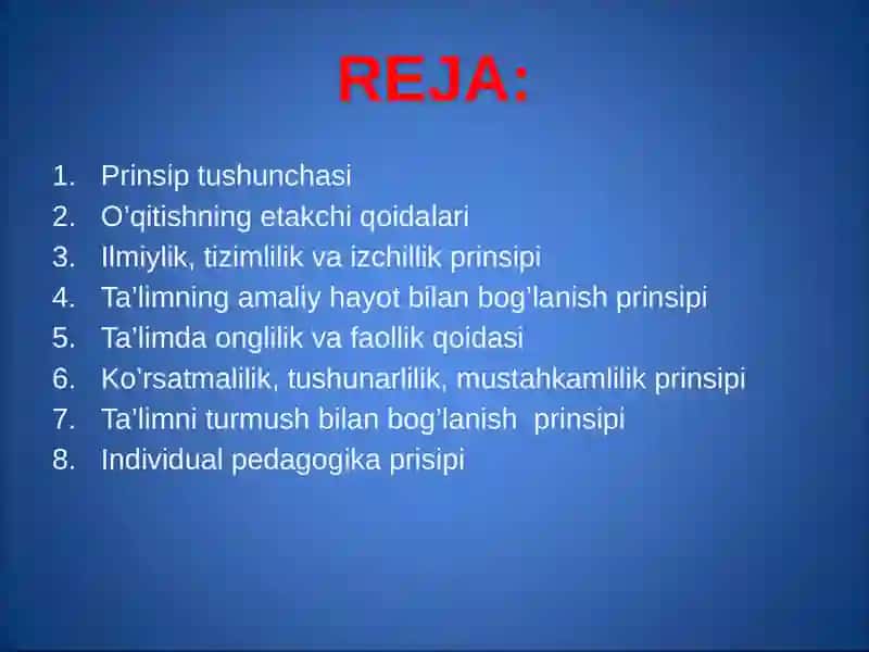 Ta’lim qonuniyatlari va tamoyillari, ularning psixologik va fiziologik asoslari 2