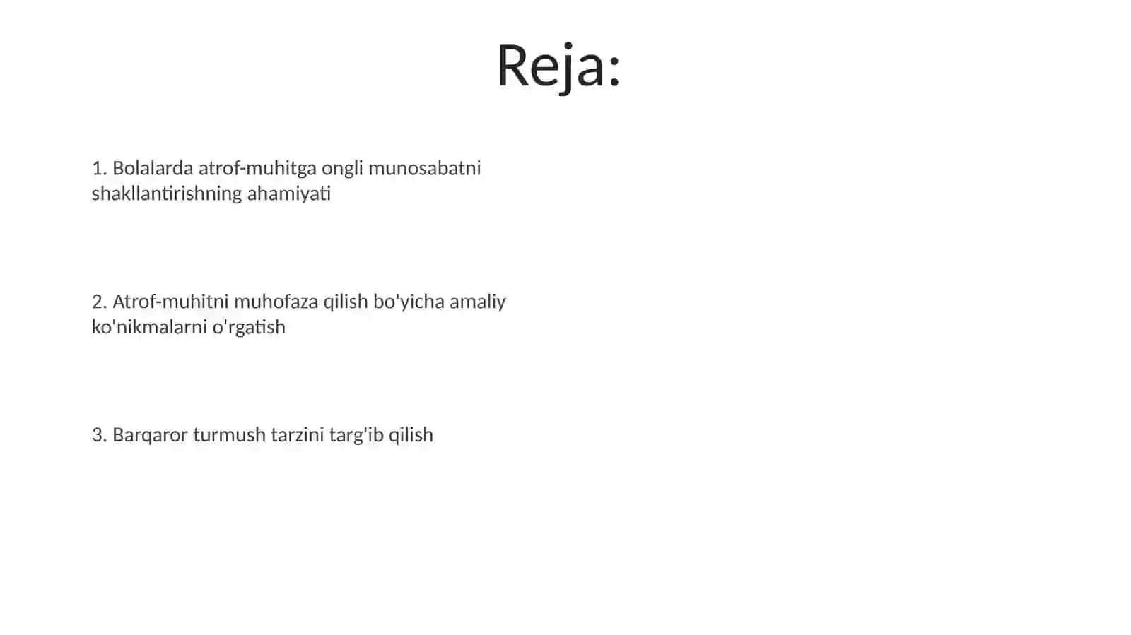 Atrof-muhitga ongli munosabatni shakllantirish 2